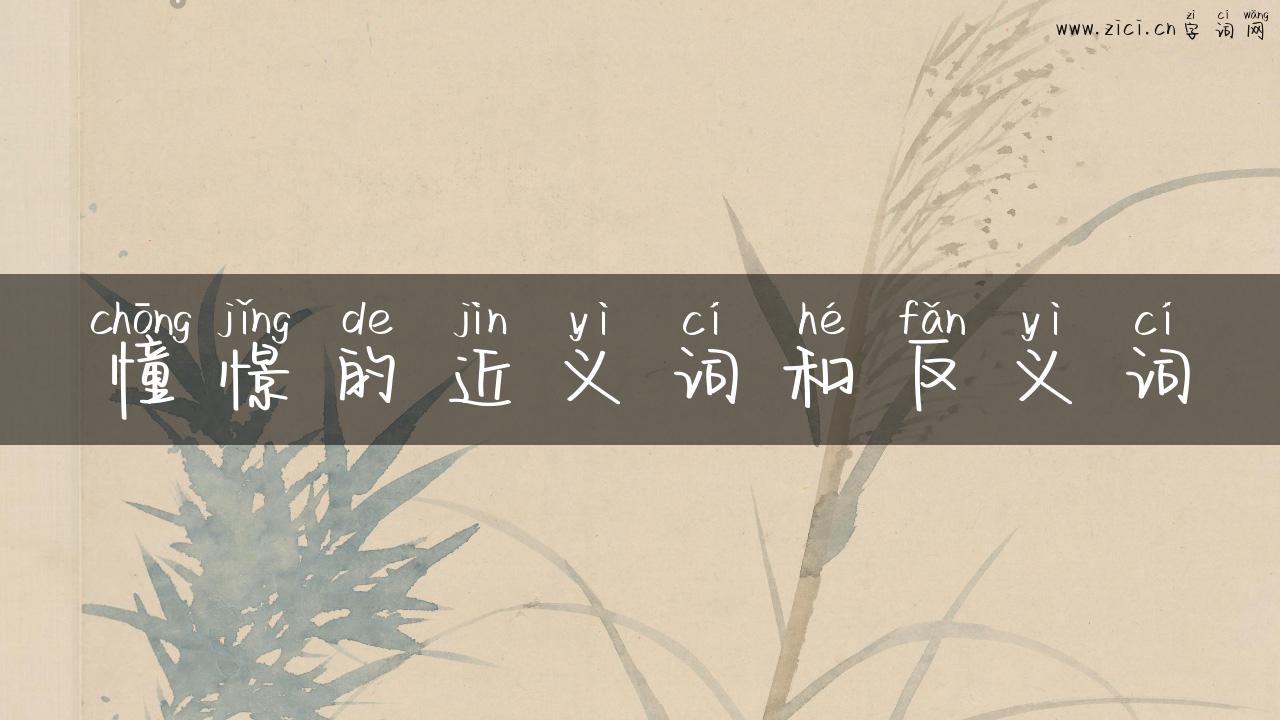 憧憬的近义词和反义词
