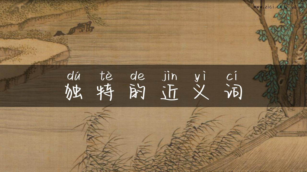 独特的近义词