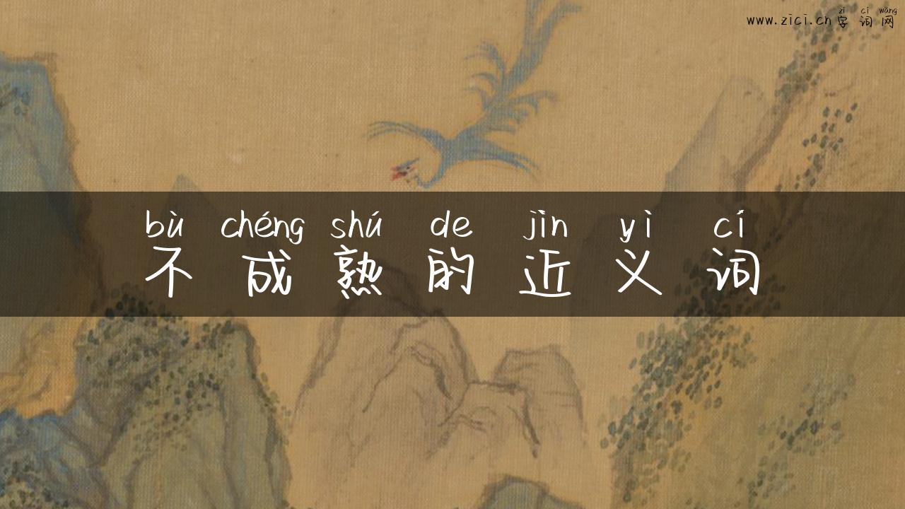 不成熟的近义词