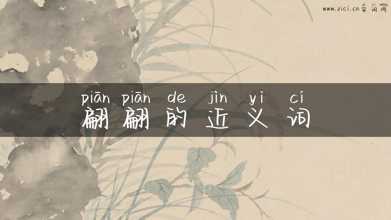 翩翩的近义词