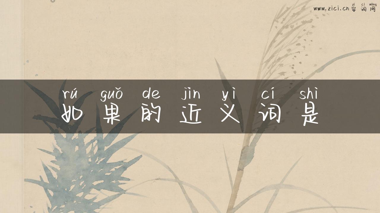 如果的近义词是