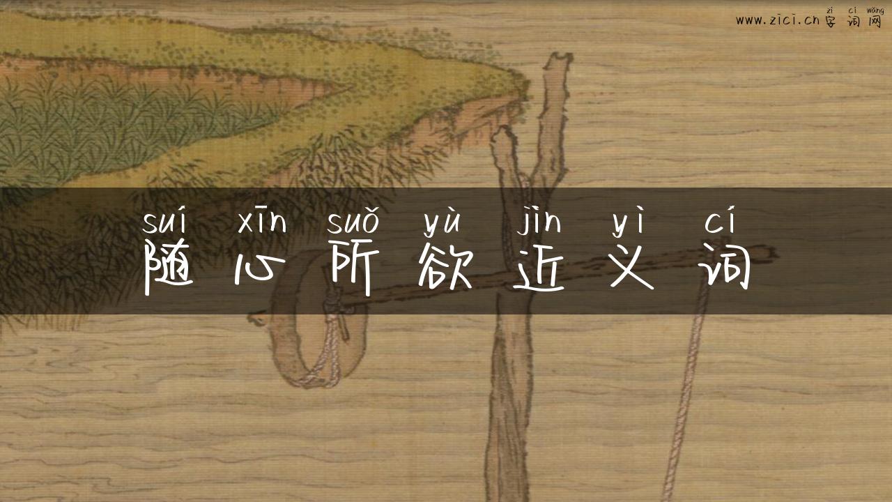 随心所欲近义词