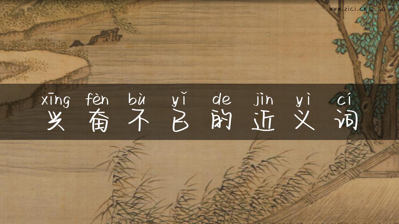 兴奋不已的近义词