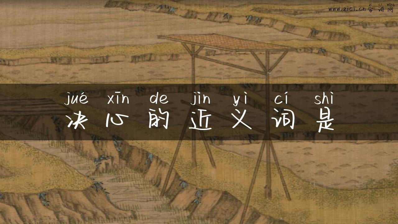 决心的近义词是