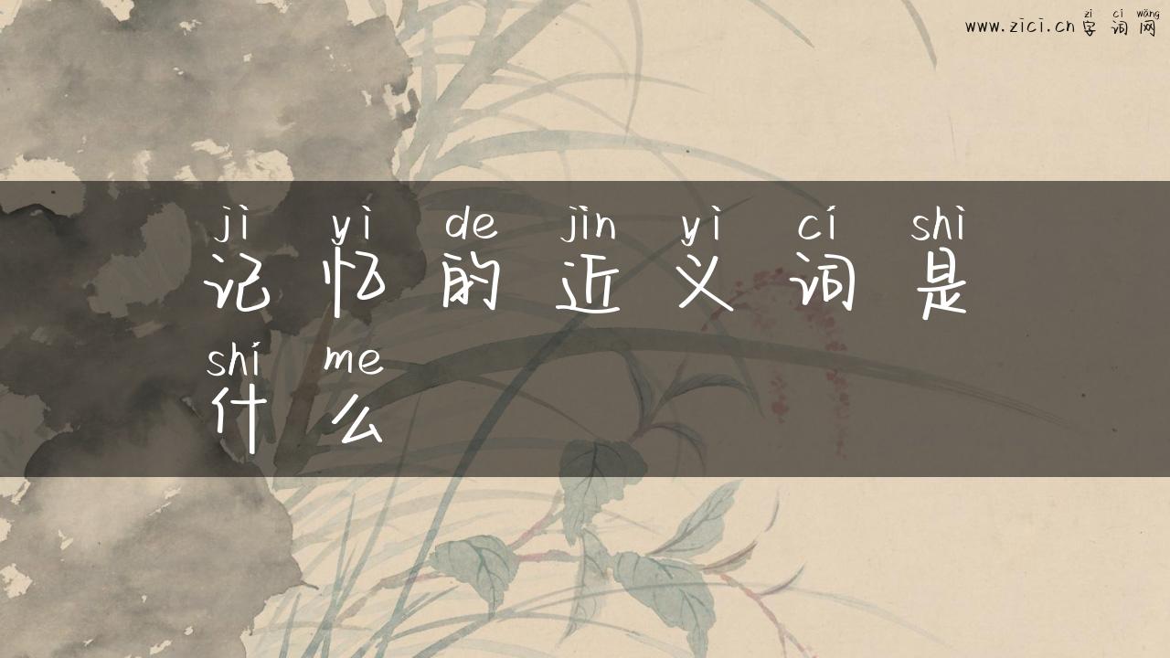 记忆的近义词是什么