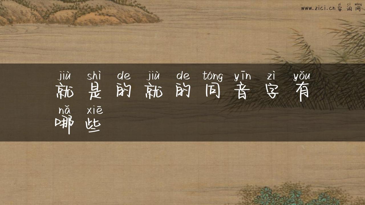 就是的就的同音字有哪些