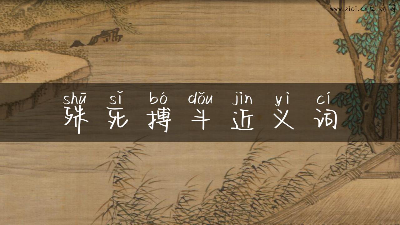 殊死搏斗近义词