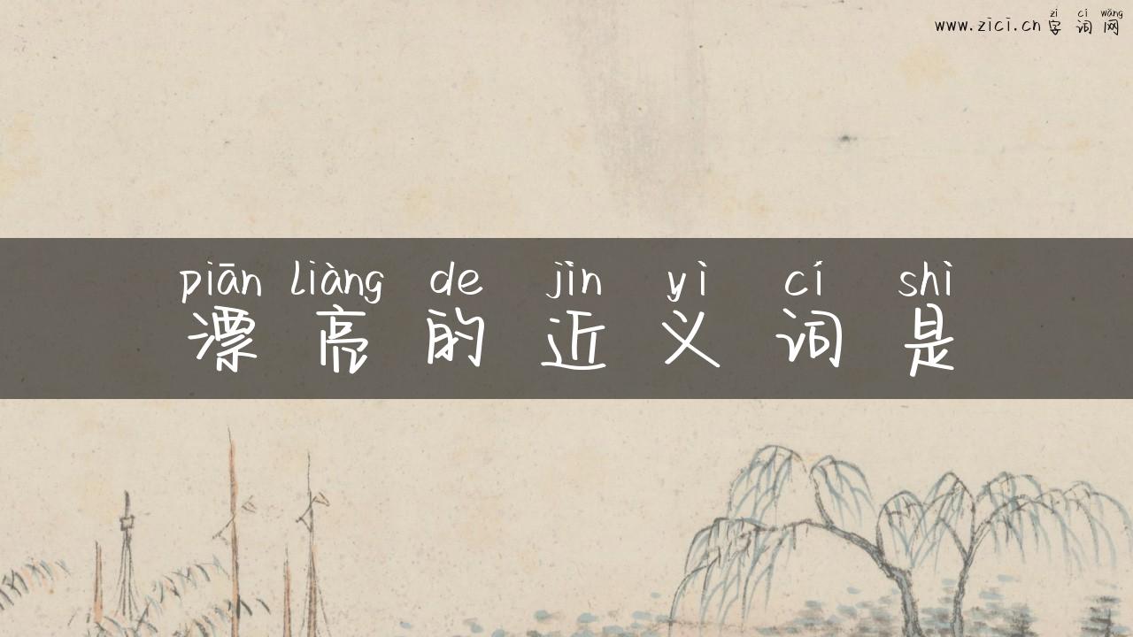 漂亮的近义词是