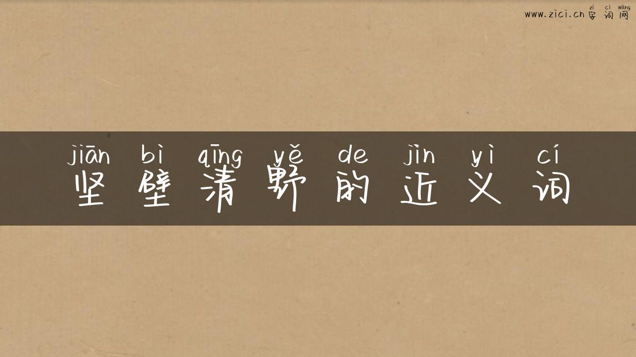坚壁清野的近义词
