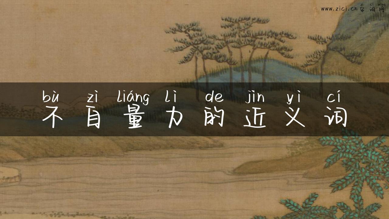 不自量力的近义词