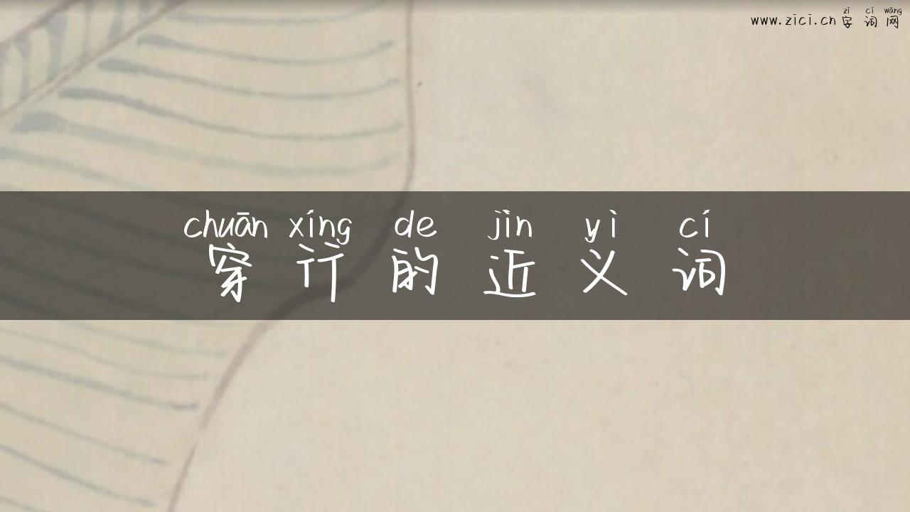 穿行的近义词