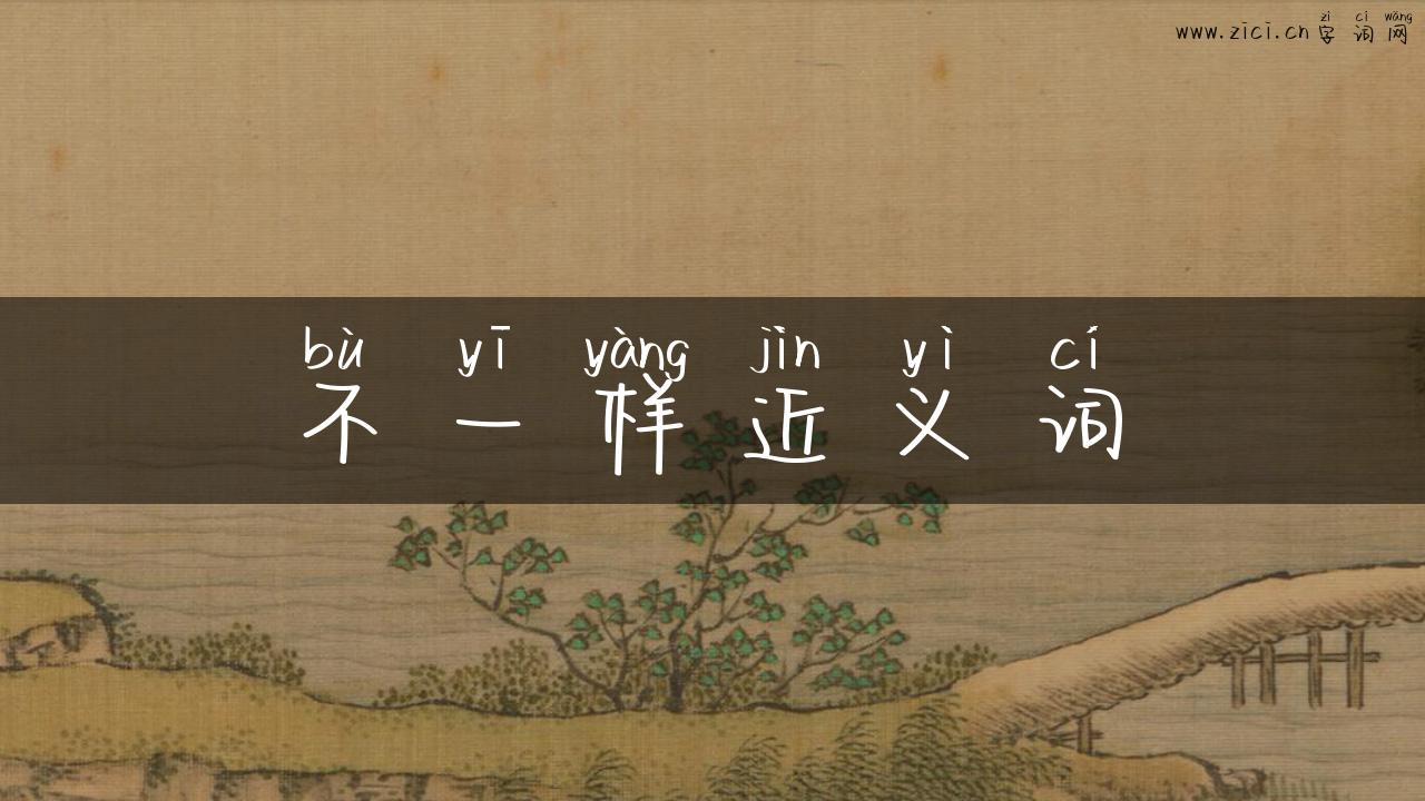 不一样近义词