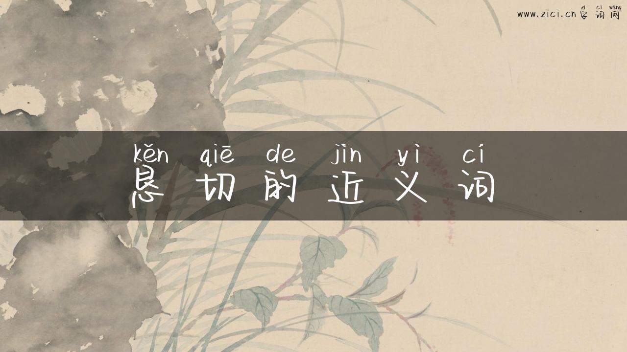 恳切的近义词