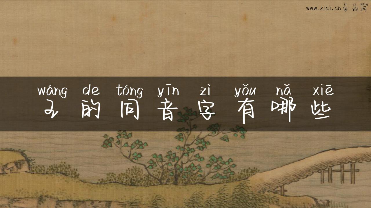 王的同音字有哪些