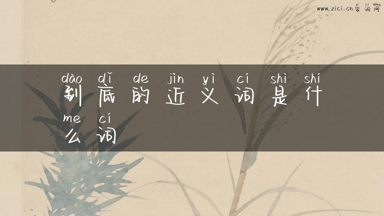 到底的近义词是什么词