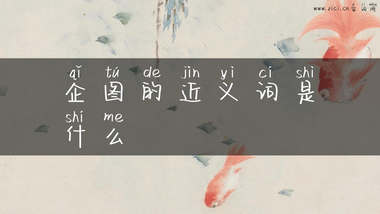 企图的近义词是什么