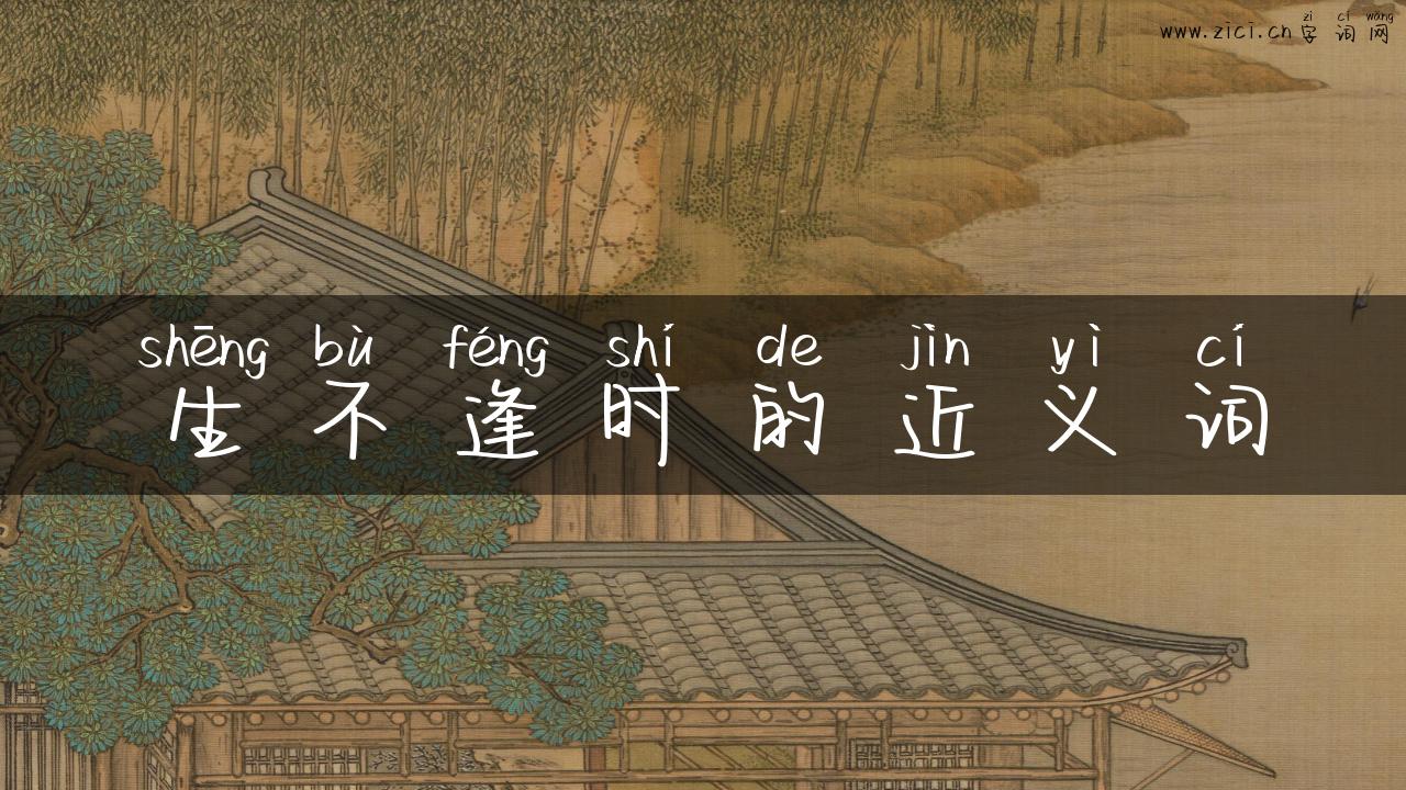 生不逢时的近义词