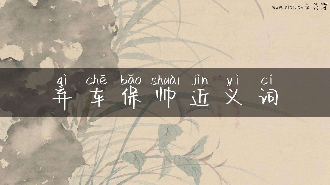 弃车保帅近义词