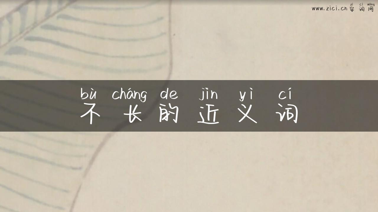 不长的近义词