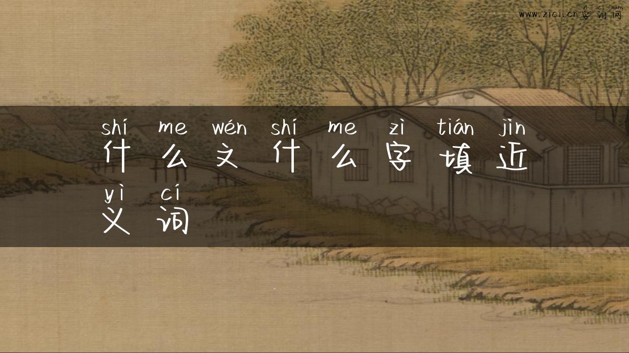 什么文什么字填近义词