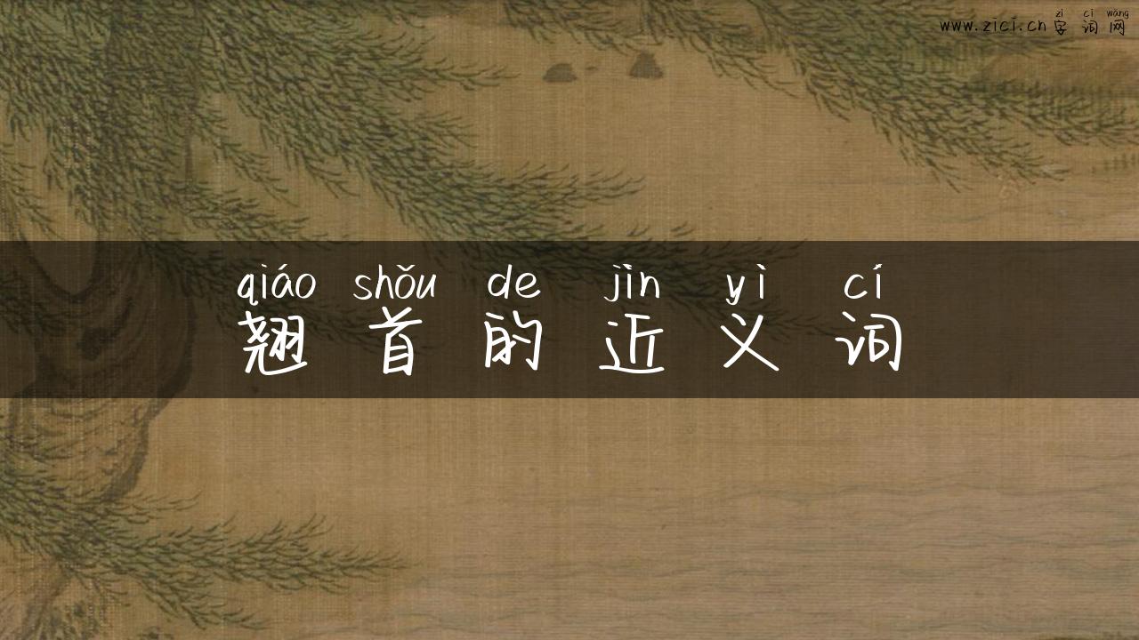 翘首的近义词
