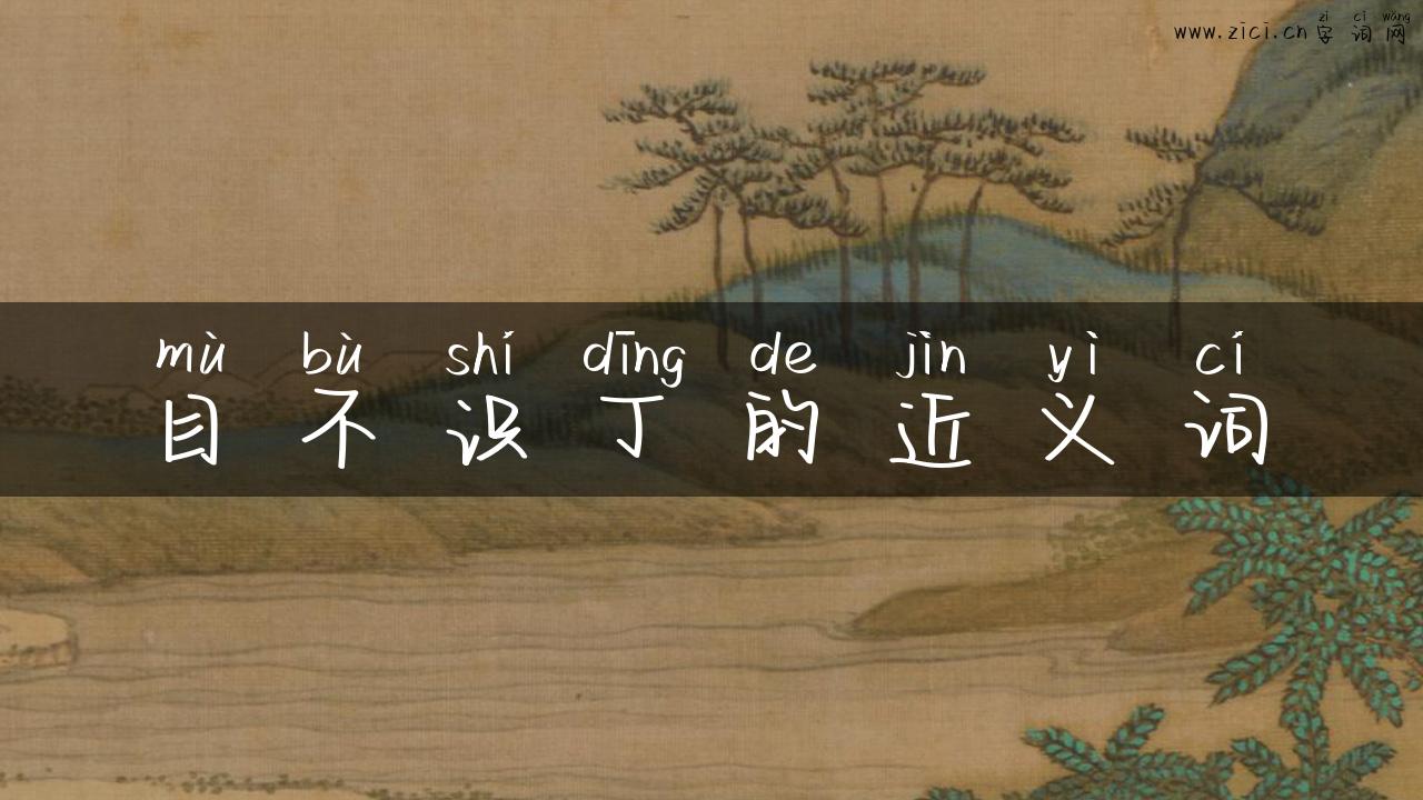 目不识丁的近义词