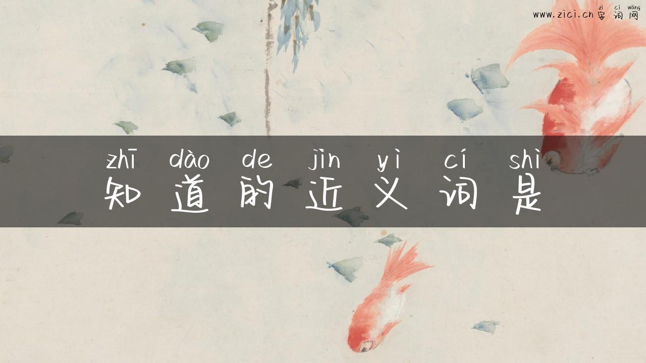 知道的近义词是