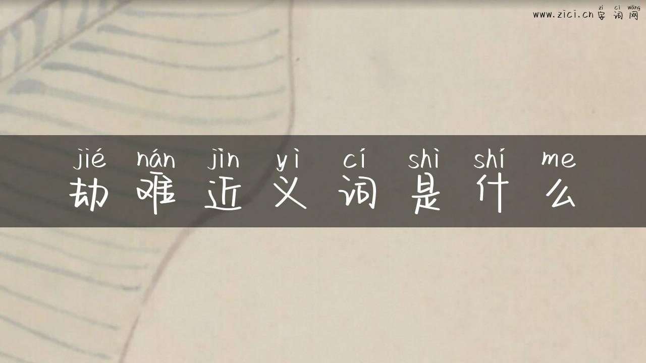 劫难近义词是什么