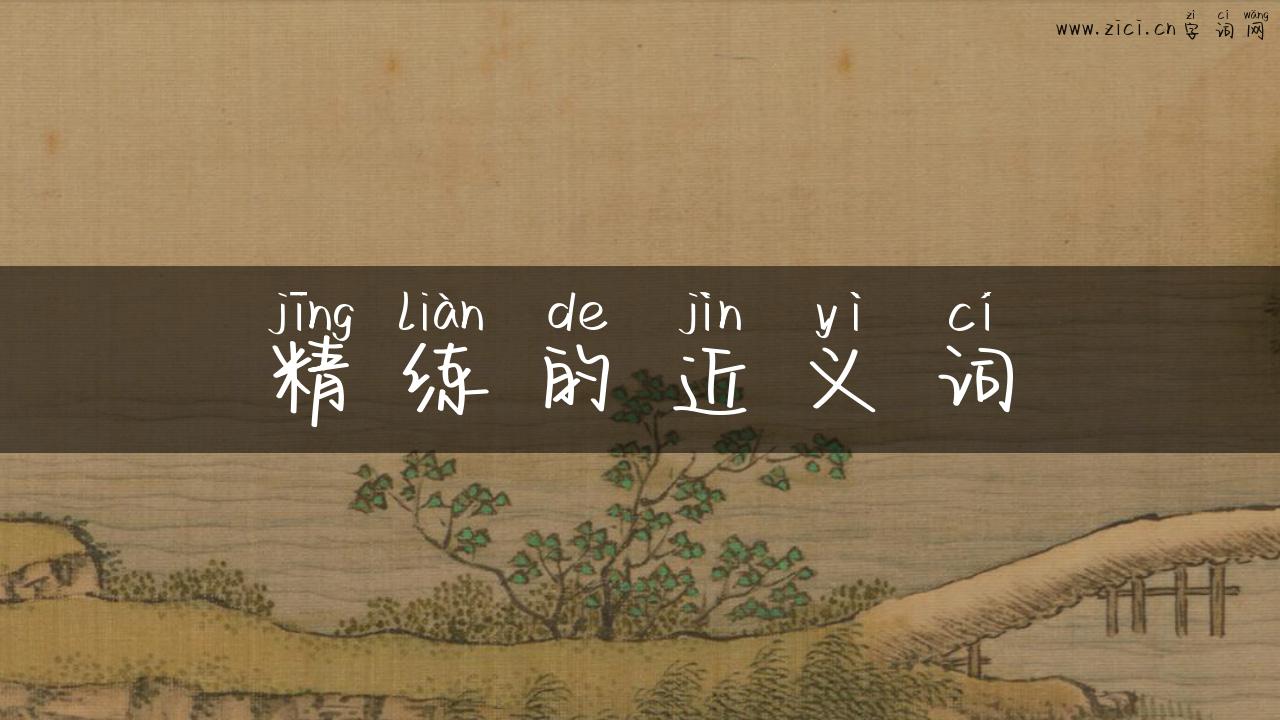精练的近义词