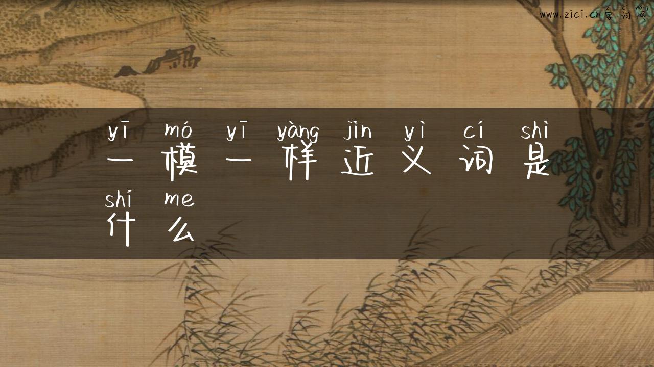 一模一样近义词是什么