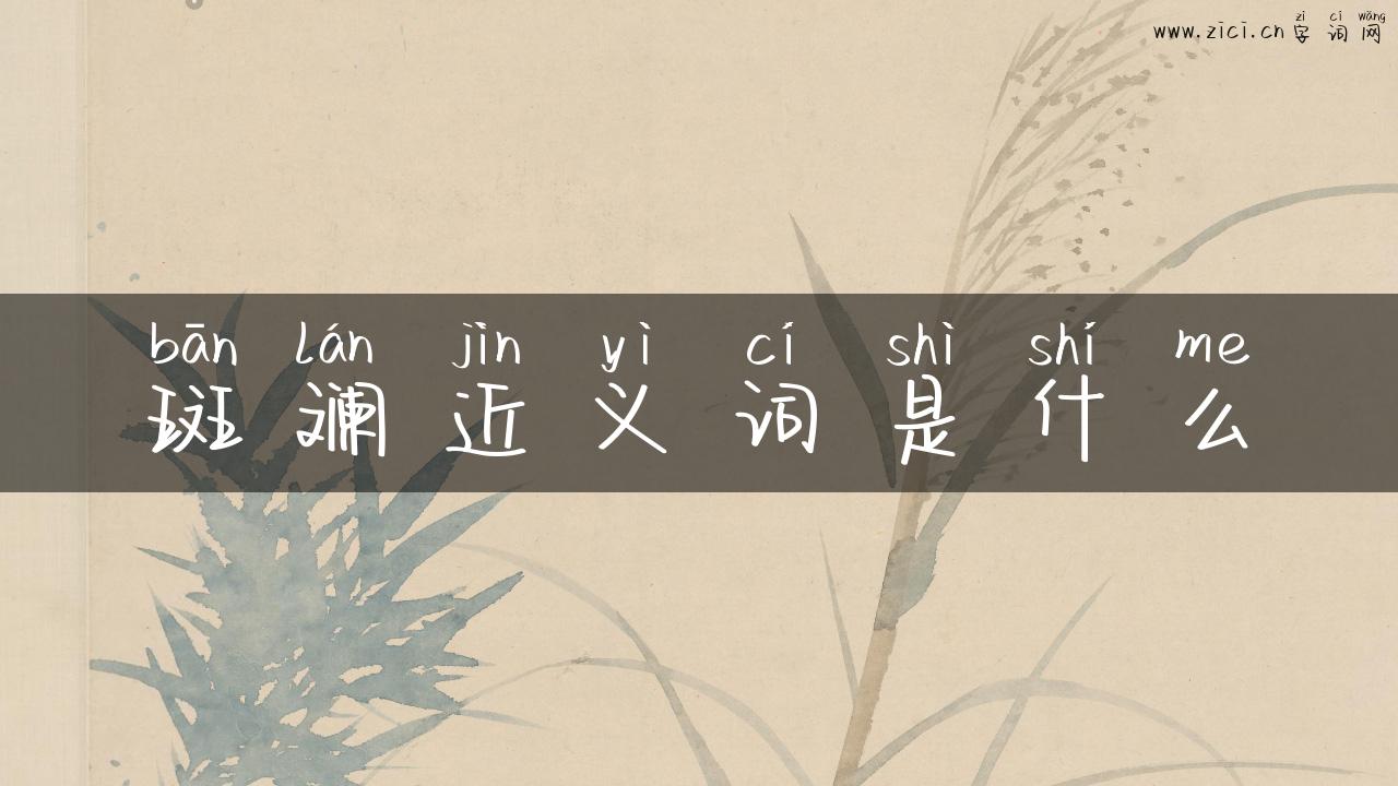 斑斓近义词是什么