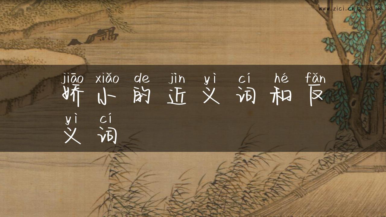 娇小的近义词和反义词