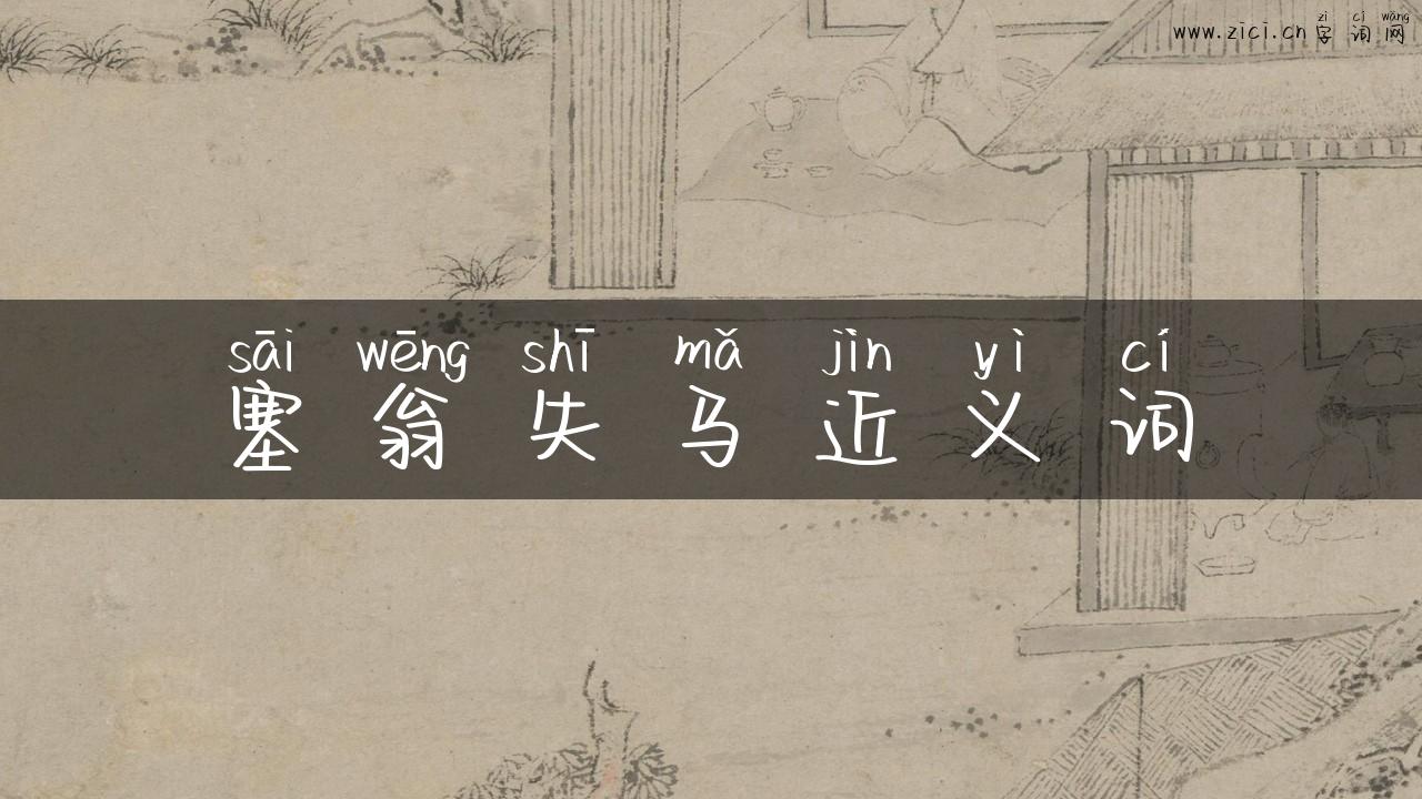 塞翁失马近义词