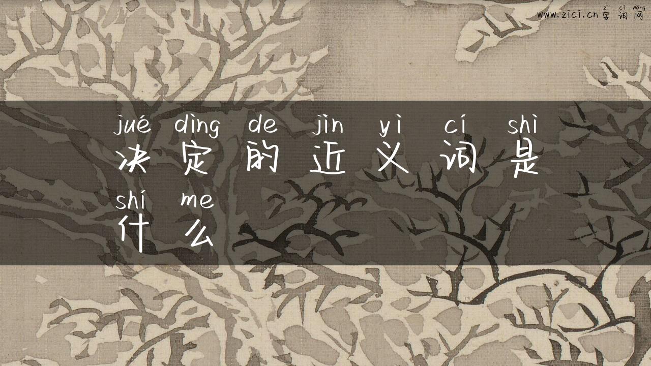 决定的近义词是什么