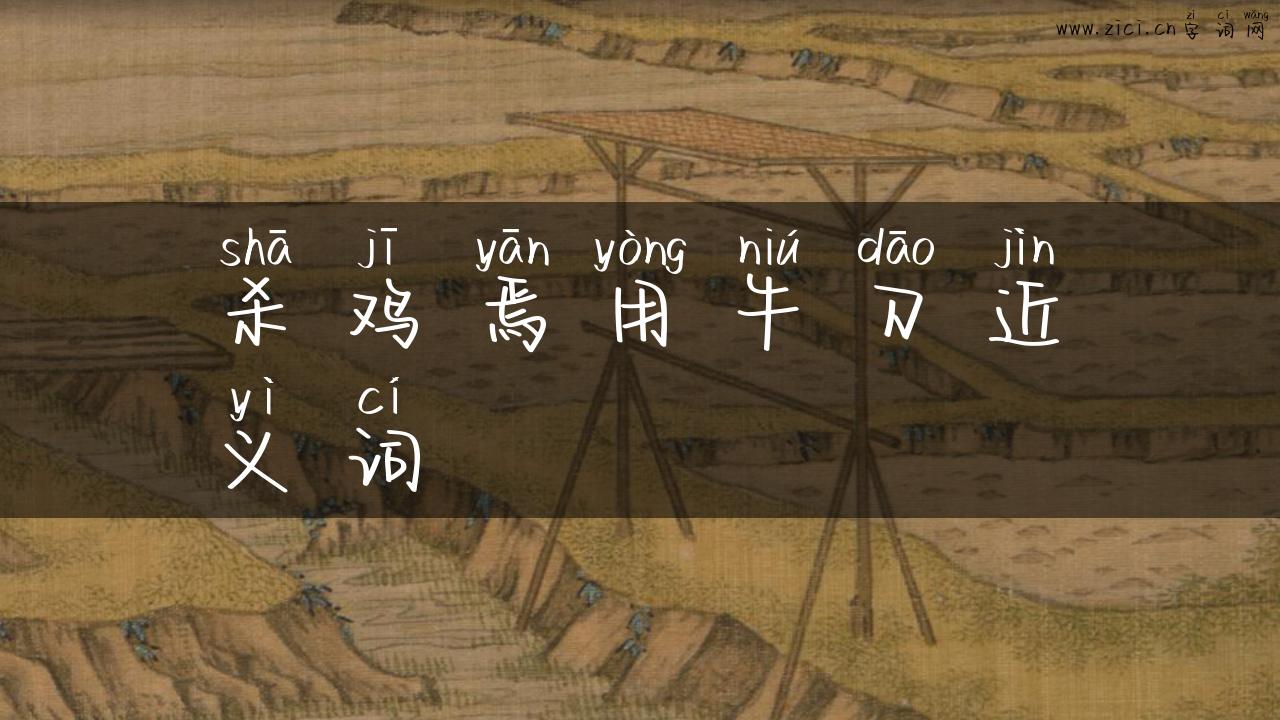 杀鸡焉用牛刀近义词