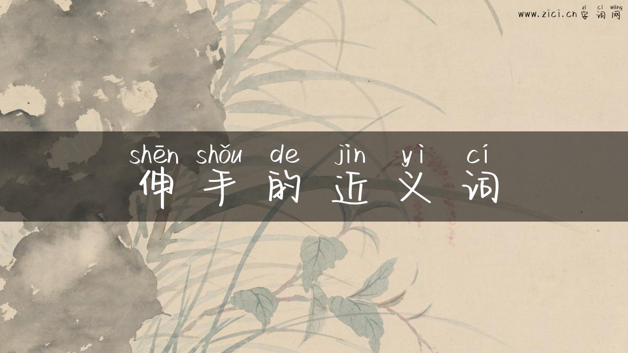 伸手的近义词
