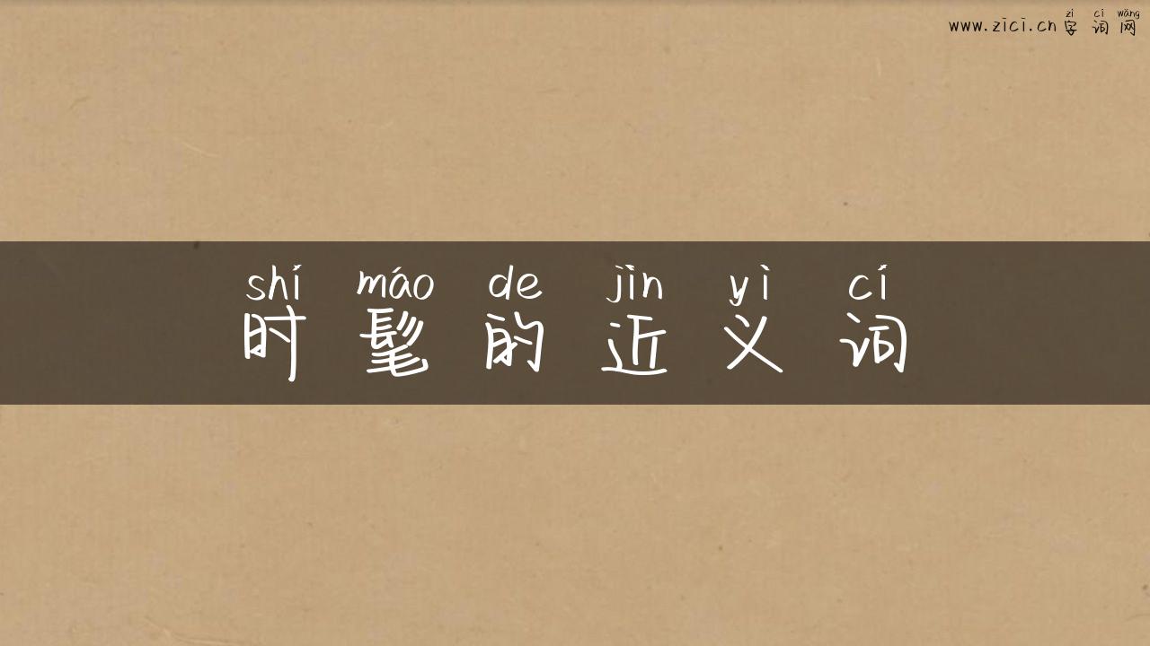 时髦的近义词