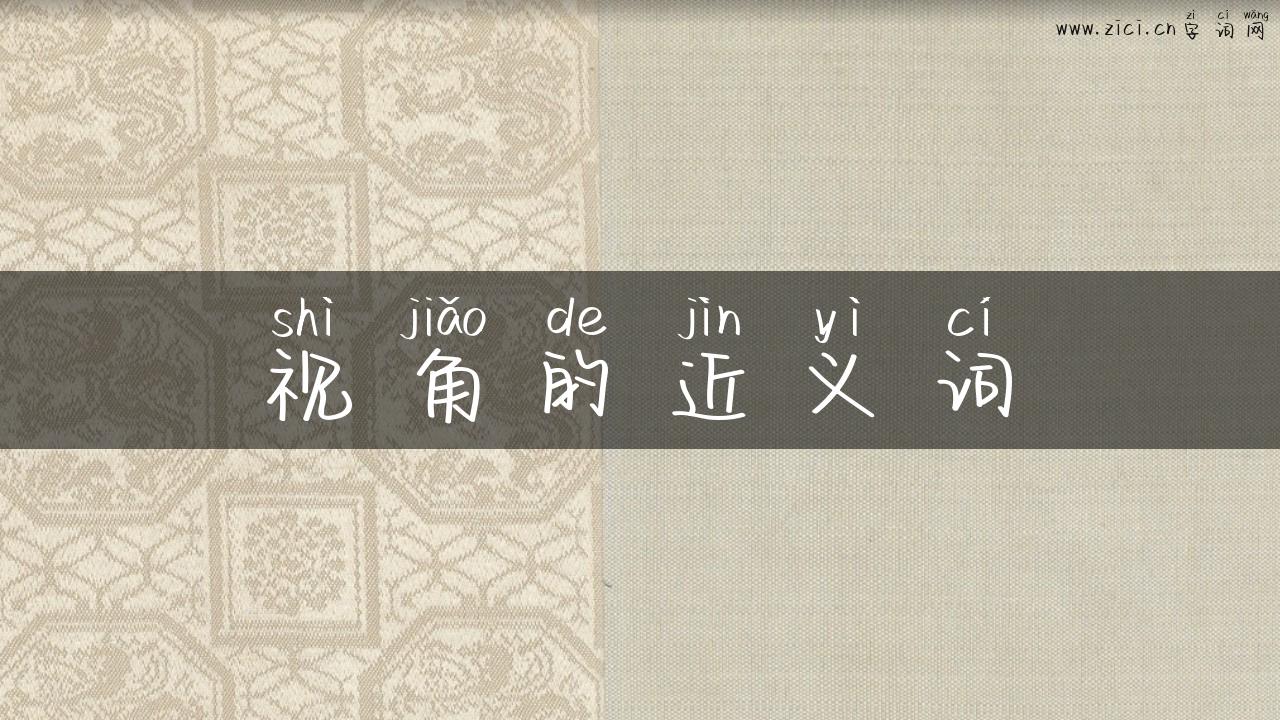 视角的近义词