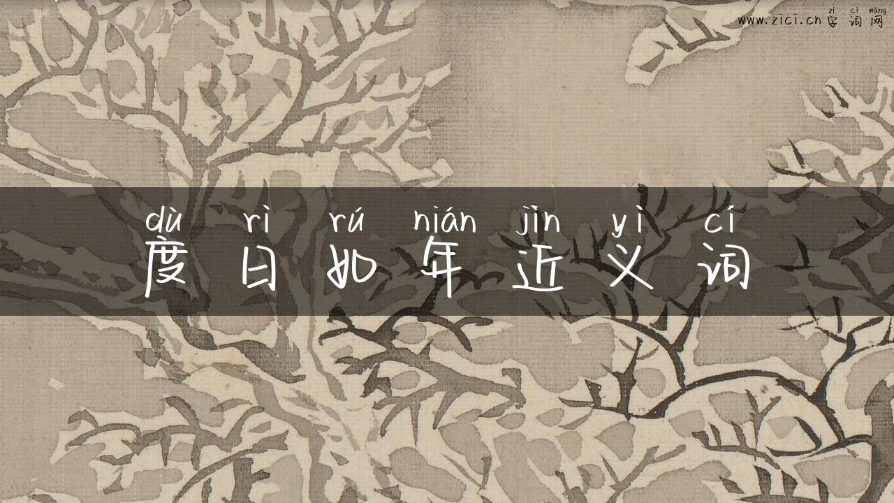 度日如年近义词