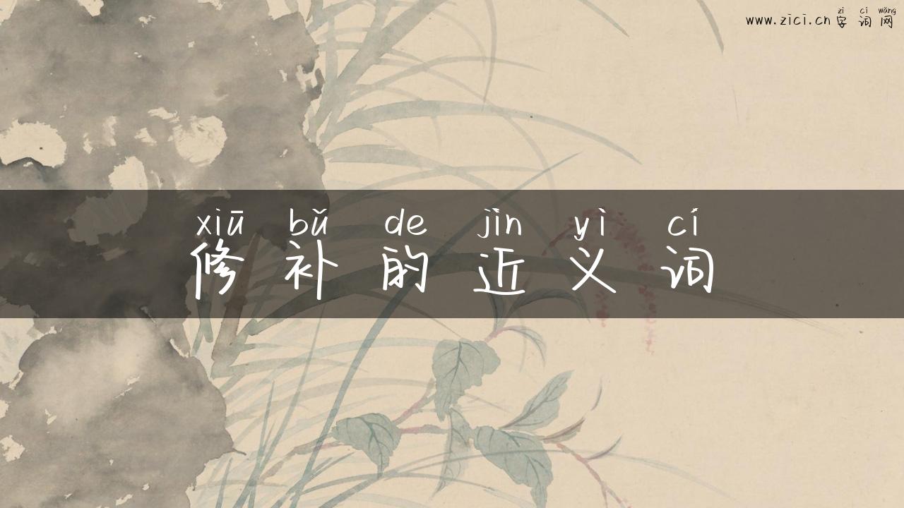 修补的近义词