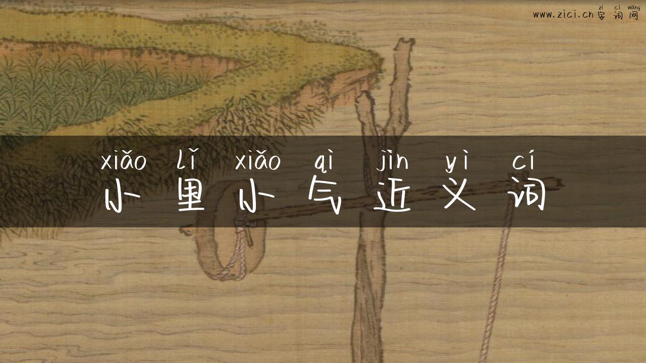 小里小气近义词