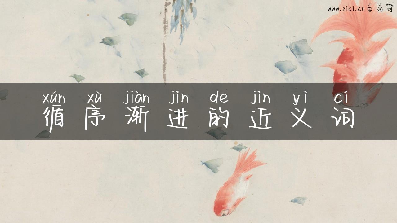 循序渐进的近义词