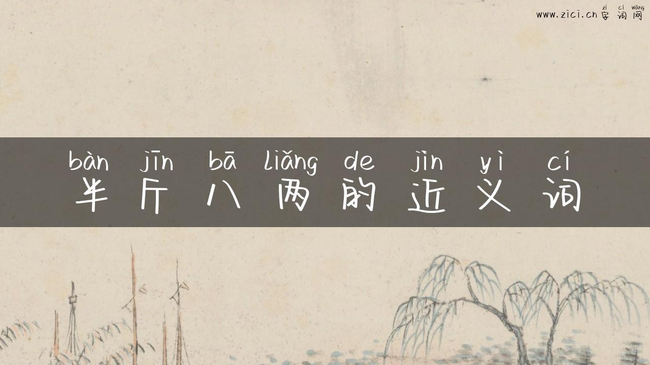 半斤八两的近义词