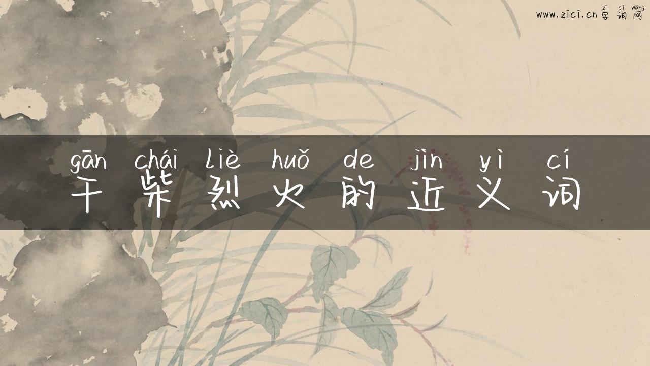 干柴烈火的近义词