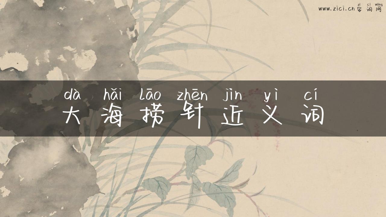 大海捞针近义词