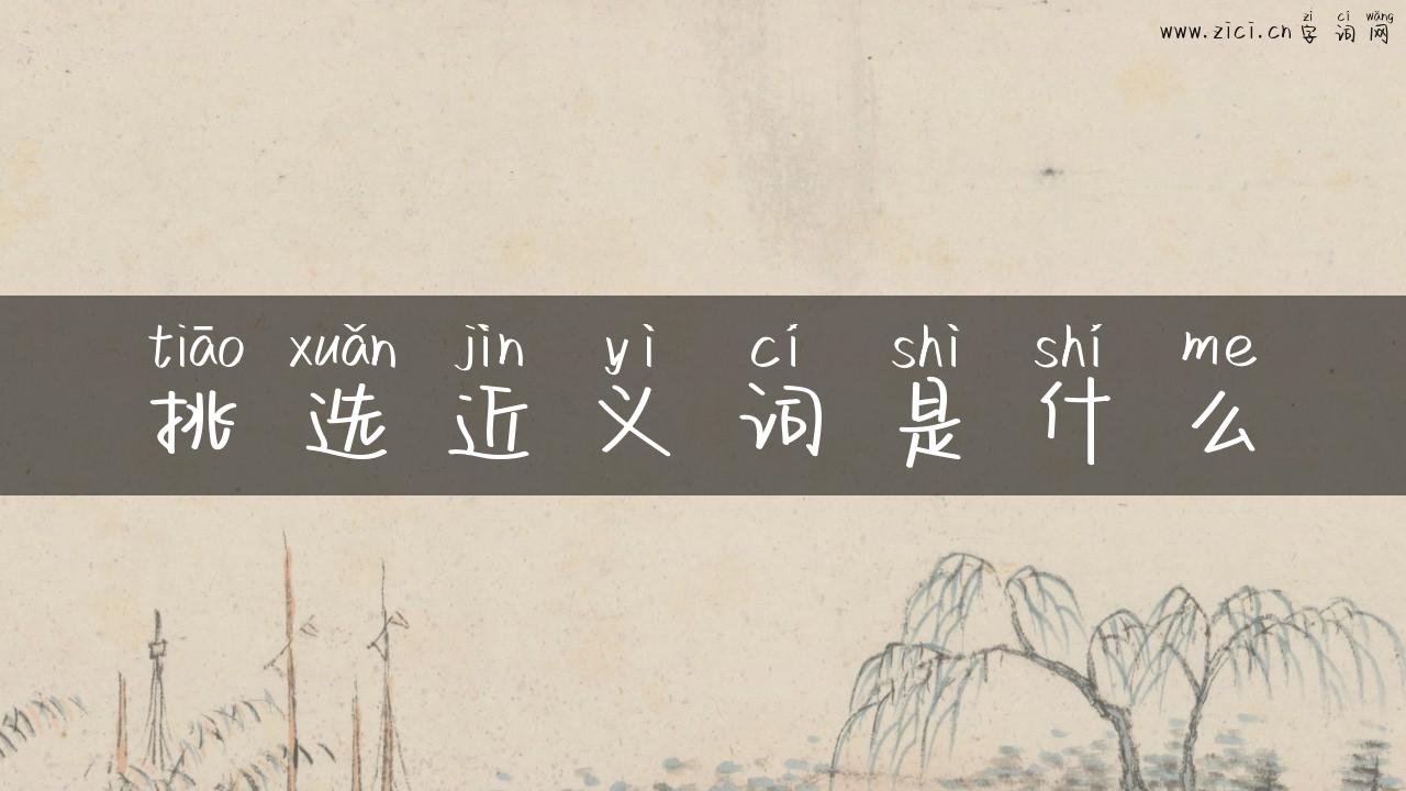 挑选近义词是什么