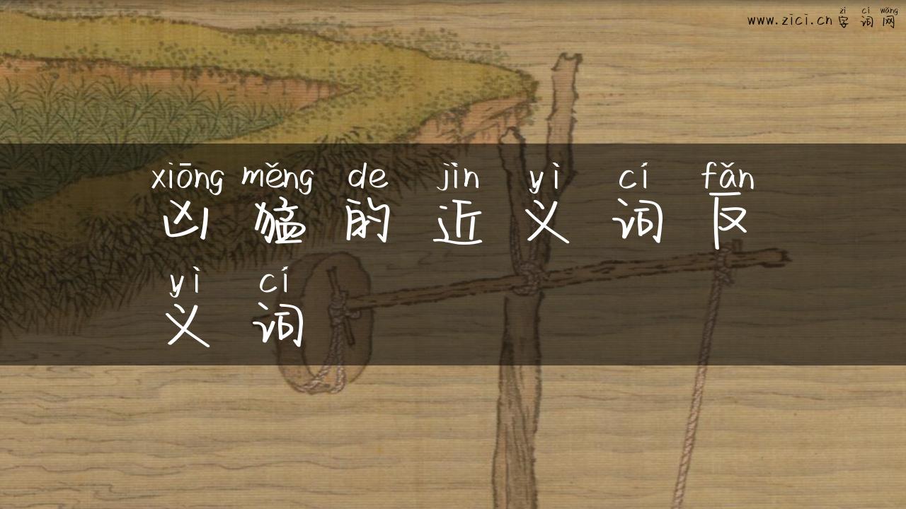 凶猛的近义词反义词