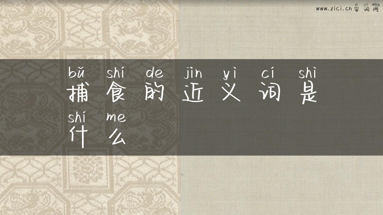 捕食的近义词是什么