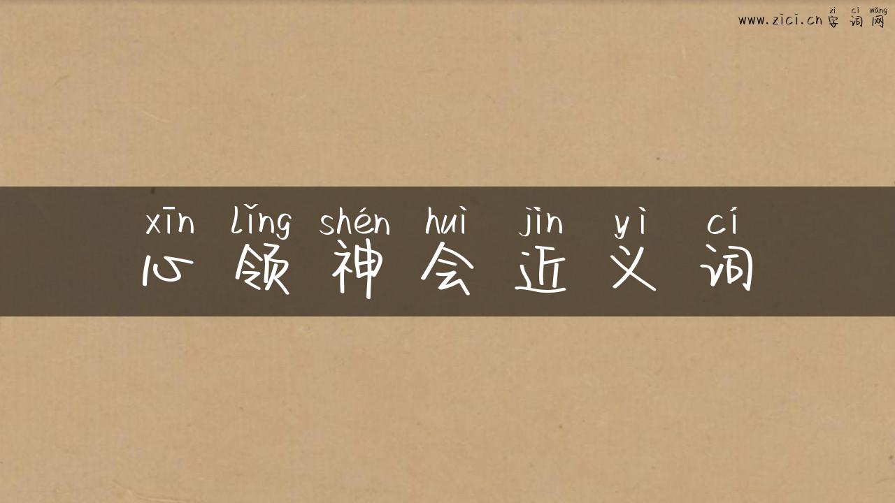 心领神会近义词