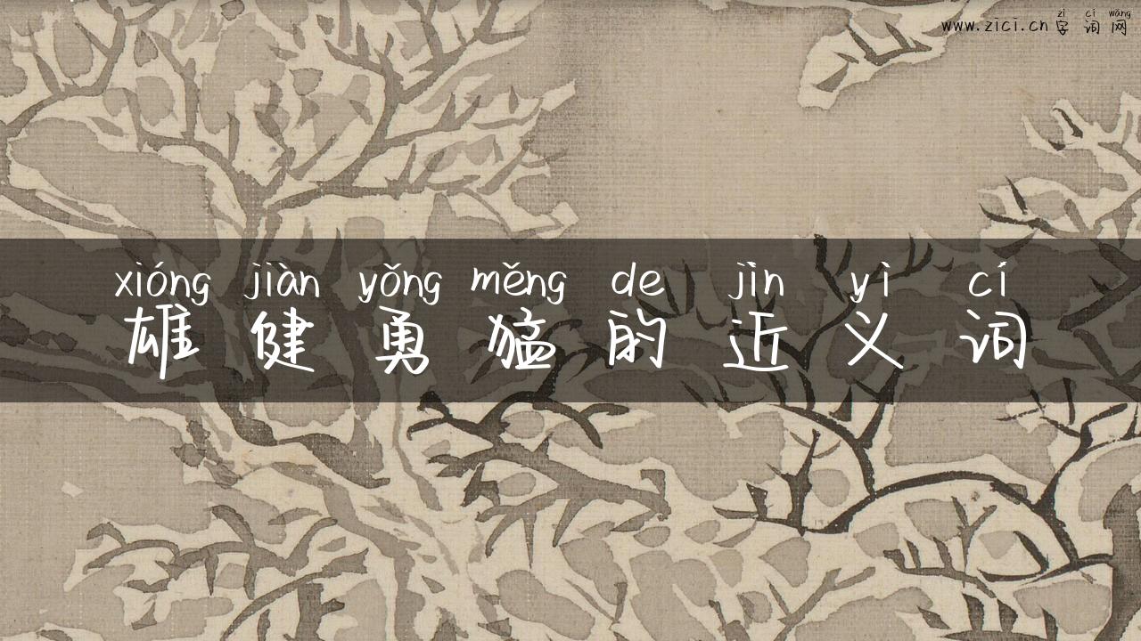 雄健勇猛的近义词